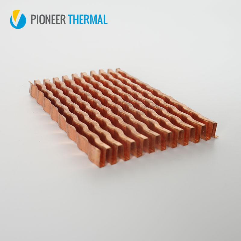 Copper Folded Fin Stamping Heatsink