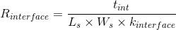 Heat Sink Rinterface Calculator