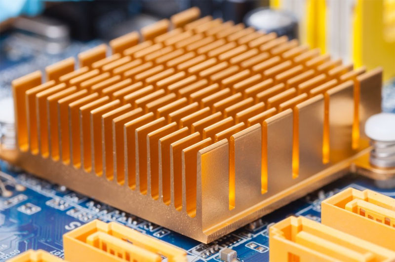 copper heat sink conduction